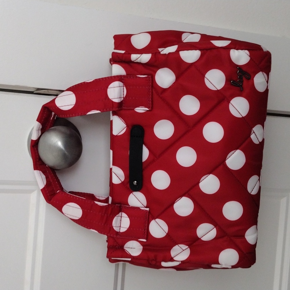 NWOT Lug Jitterbug Crimson Large Dot Crossbody